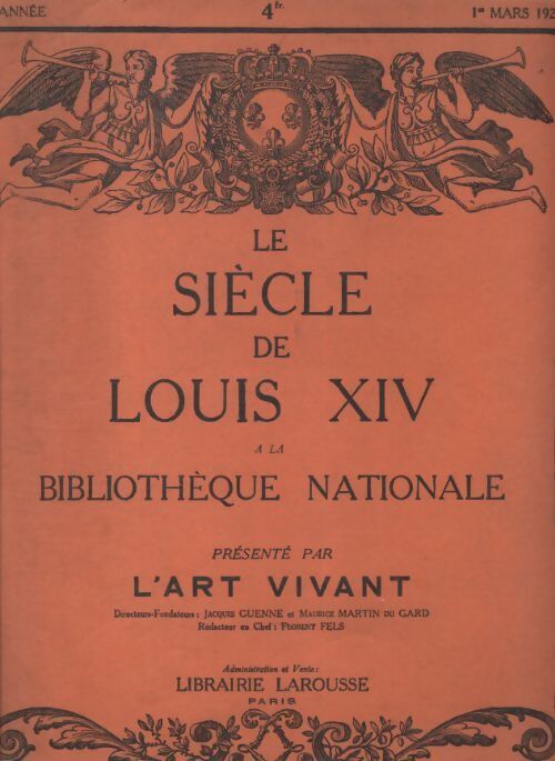 Le siècle de Louis XIV à la bibliothèque nationale - Collectif - Livre