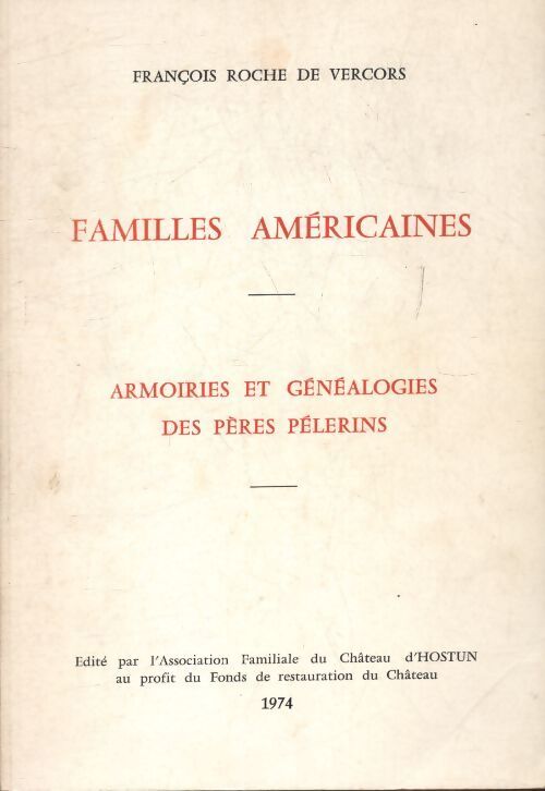 Familles américaines - François Roche De Vercors - Livre
