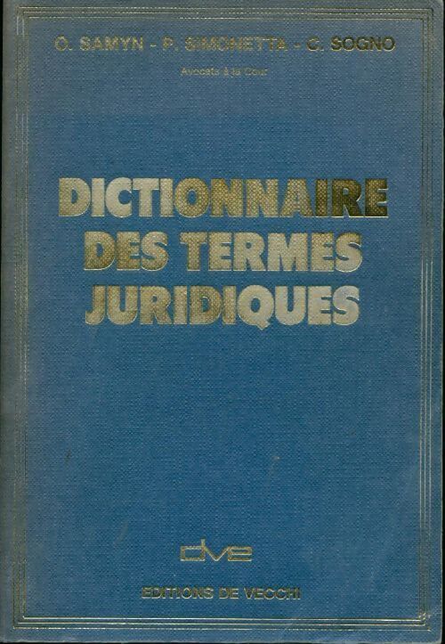 Dictionnaire des termes juridiques - Collectif - Livre