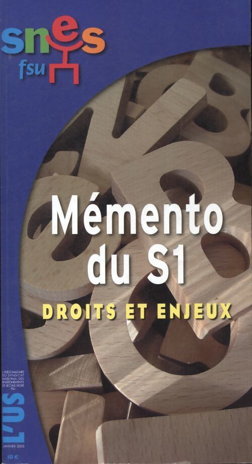 Mémento du S1, droits et enjeux - Collectif - Livre