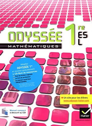 Odyssée mathematiques 1ère ES / L - Collectif - Livre