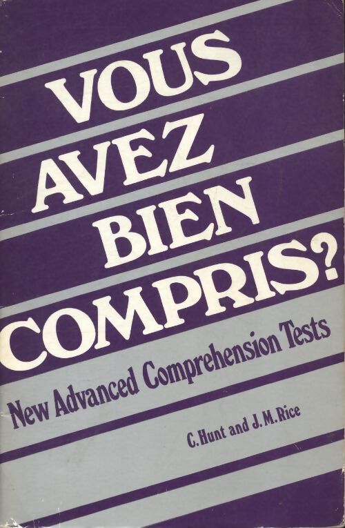 Vous avez bien compris? - Catherine Hunt - Livre