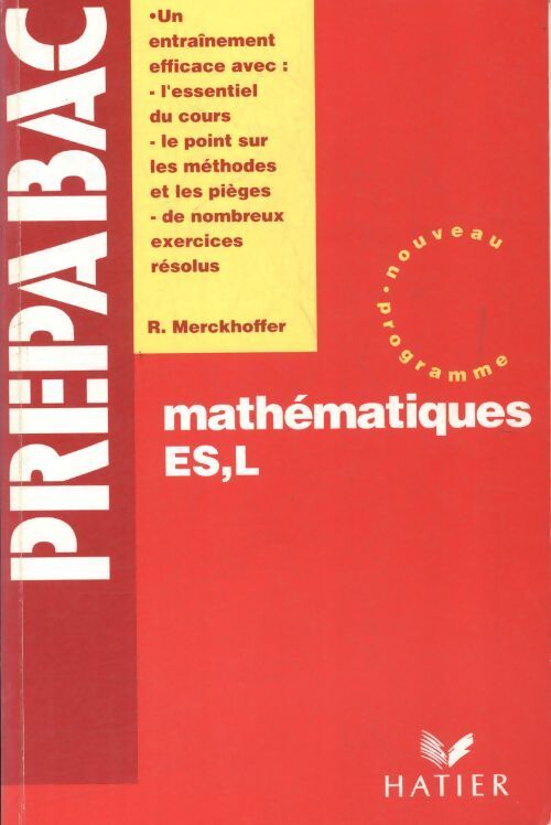 Maths ES, L - René Merckhoffer - Livre