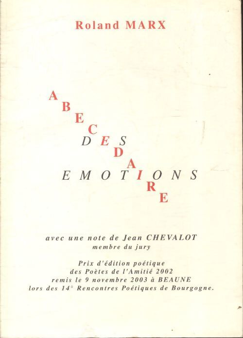 Abécédaire des émotions - Roland Marx - Livre