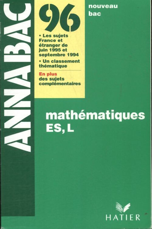 Mathématiques ES, L - Collectif - Livre