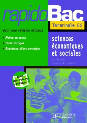 Sciences économiques et sociales Terminale ES - Collectif - Livre