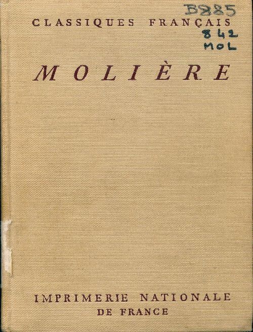 Oeuvres complètes Tome V - Molière - Livre
