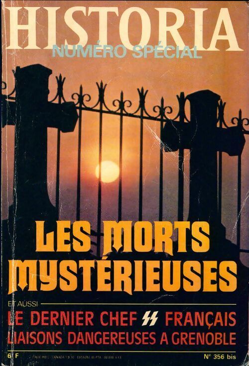 Historia spécial n°356 bis : Les morts mystérieuses - Collectif - Livre
