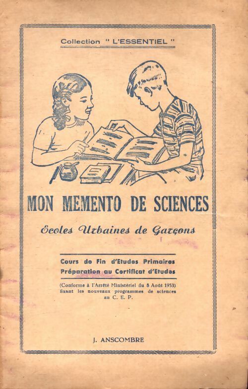 Mon mémento de sciences - J. Anscombre - Livre