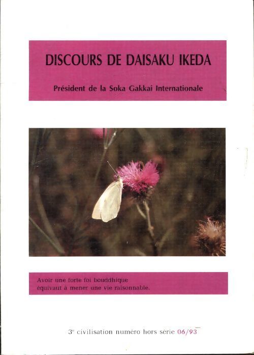 Discours de Daisaku Ikeda 1993 - Daisaku Ikeda - Livre