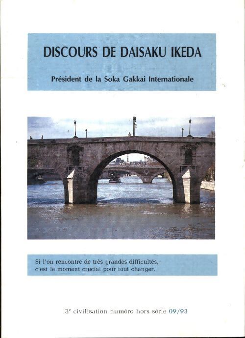 Discours de Daisaku Ikeda septembre 1993 - Daisaku Ikeda - Livre