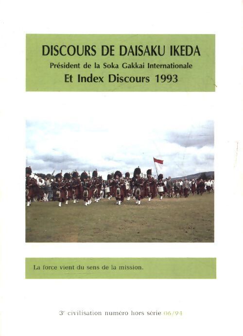 Discours de Daisaku Ikeda juin 1994 - Daisaku Ikeda - Livre