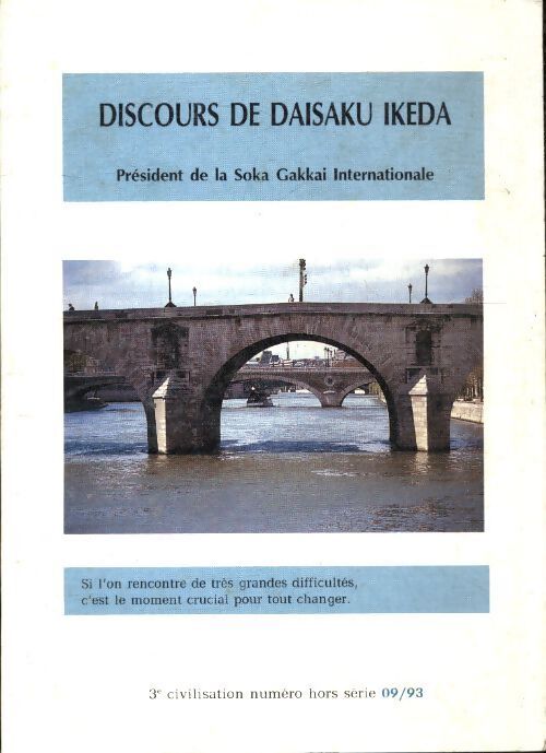 Discours de Daisaku Ikeda septembre 1993 - Daisaku Ikeda - Livre