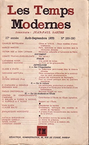 Les temps modernes n°283 - Collectif - Livre
