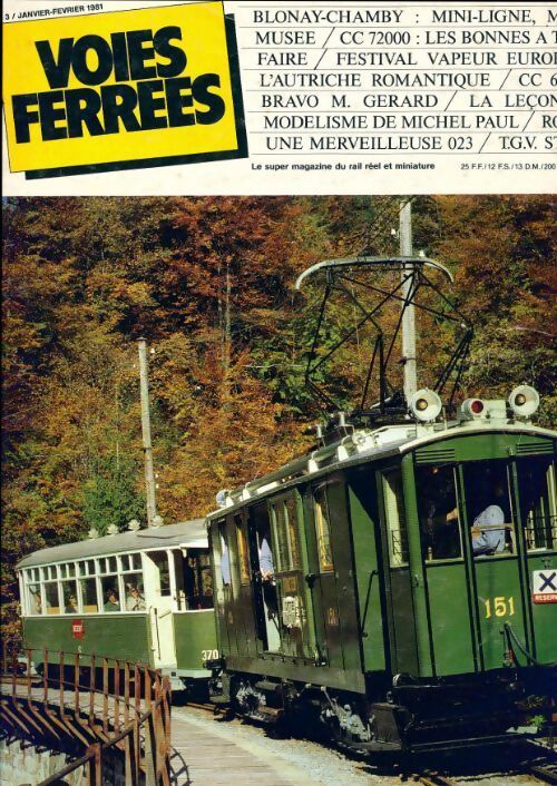 Voies ferrées n°3 : Blonay-Chamby / CC 72000 / ... - Collectif - Livre