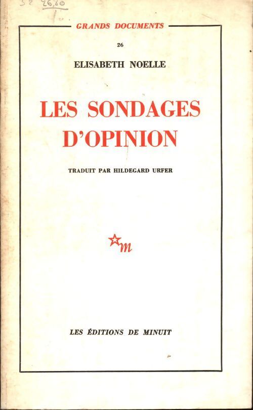 Les sondages d'opinion - Elisabeth Noelle - Livre