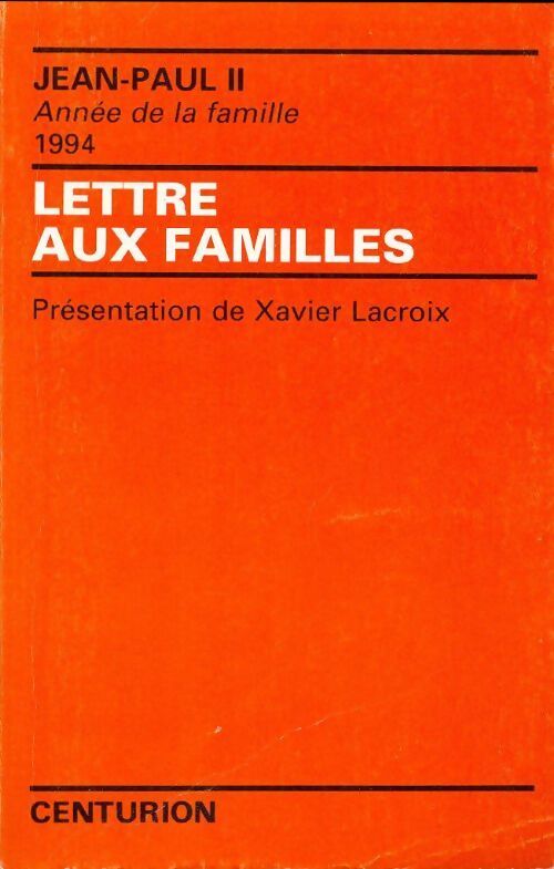 Lettre aux familles - Jean-Paul II - Livre