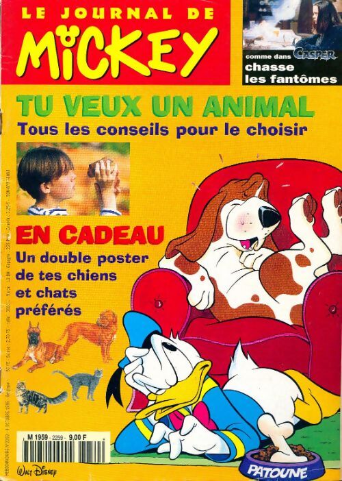 Le journal de Mickey n°2259 : Tu veux un animal - Collectif - Livre