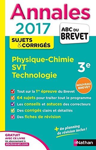 Annales physique-chimie, SVT, technologie  3e - Nicolas Coppens - Livre