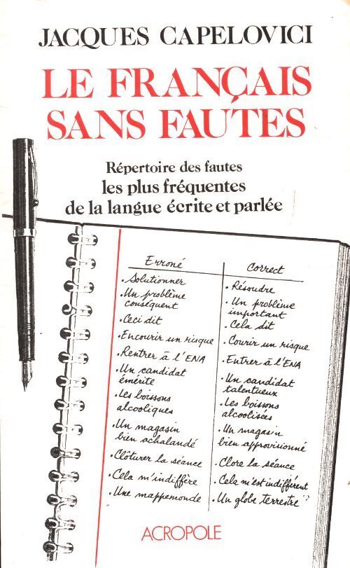 Le français sans fautes  - Eric Van Lustbader - Livre