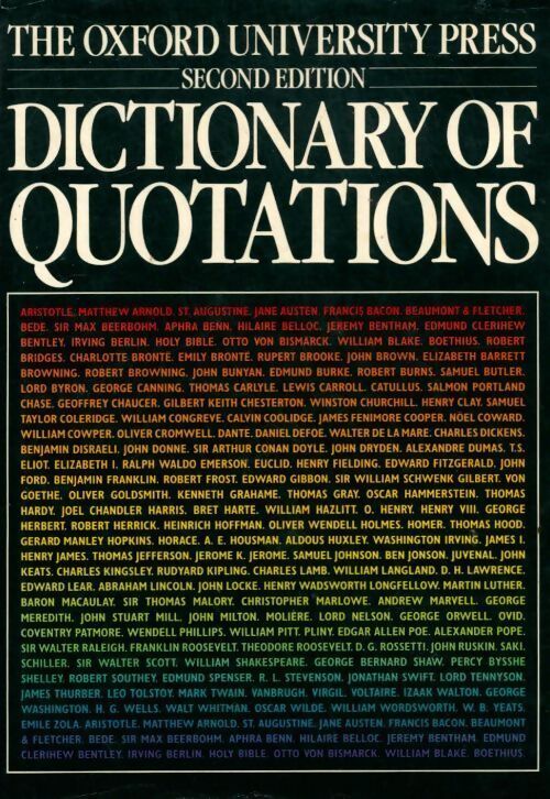 The Oxford dictionary of quotations - J.A. Simpson - Livre