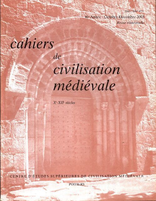 Cahiers de civilisation médiévale n°184 - Collectif - Livre