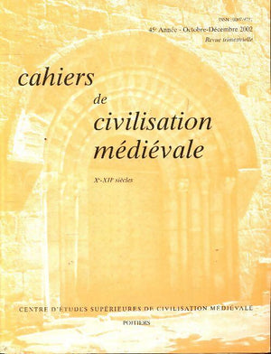 Cahiers de civilisation médiévale n°180