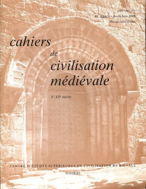 Cahiers de civilisation médiévale n°190 - Collectif - Livre
