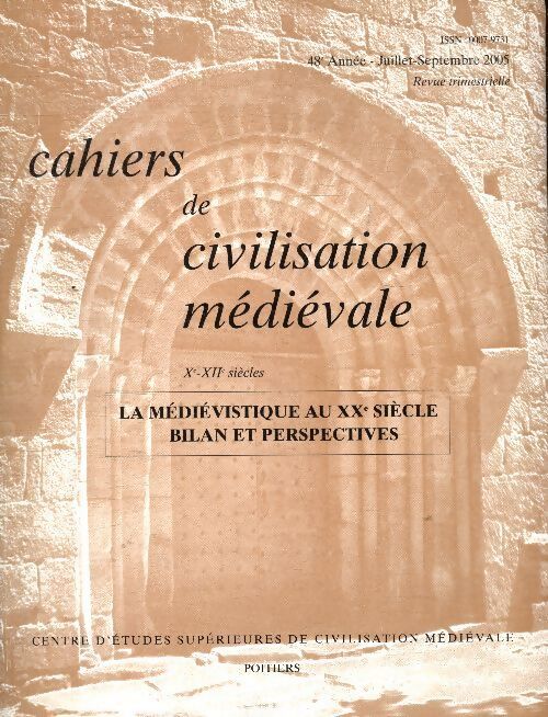 Cahiers de civilisation médiévale n°191 - Collectif - Livre