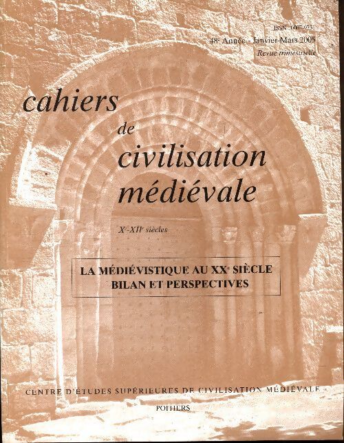 Cahiers de civilisation médiévale n°189 - Collectif - Livre