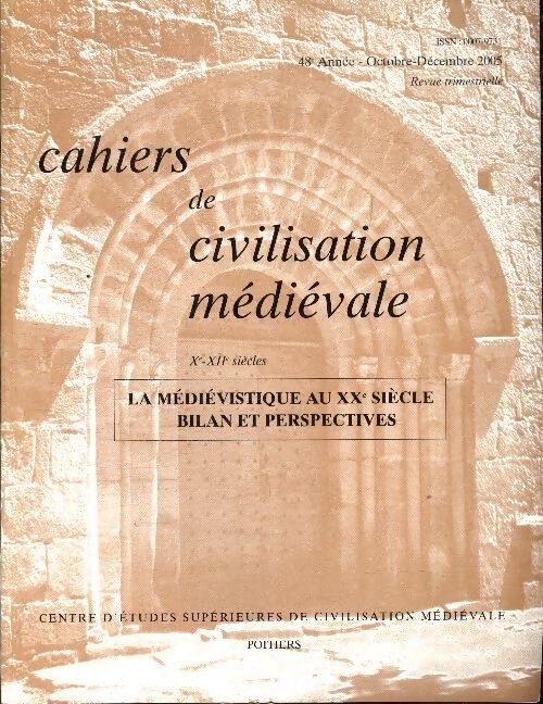 Cahiers de civilisation médiévale n°192 - Collectif - Livre