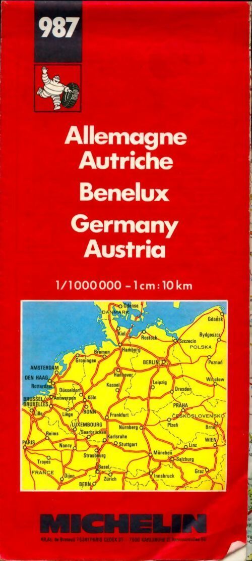 Allemagne, Autriche, Benelux. Echelle 1/1000000 - Collectif - Livre
