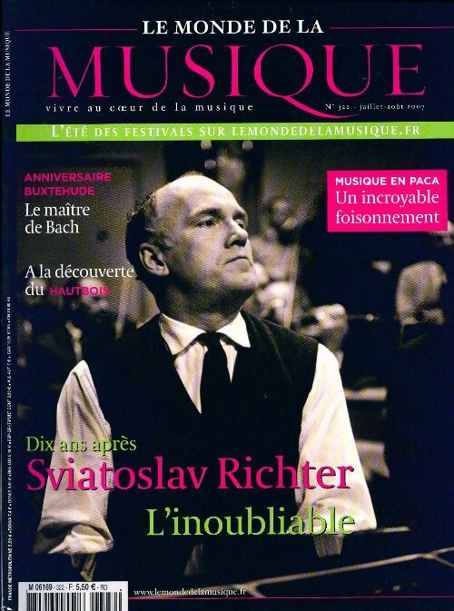 Le Monde de la musique n°322 : S. Richter - Collectif - Livre