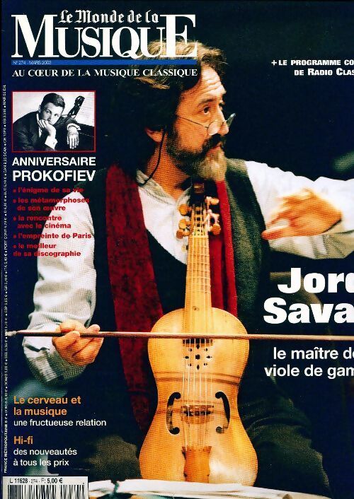Le Monde de la musique n°274 : JOrdi Savali - Collectif - Livre