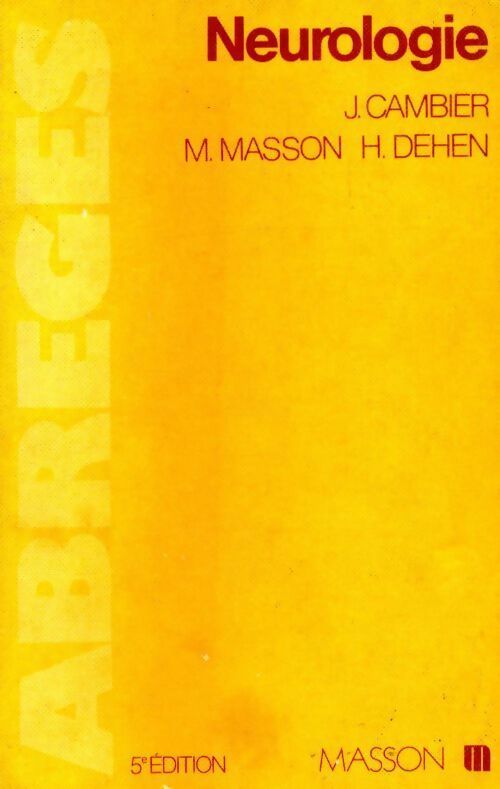 Neurologie - Jean Cambier - Livre