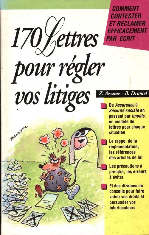 170 lettres pour régler vos litiges - Zoubida Azzouz - Livre