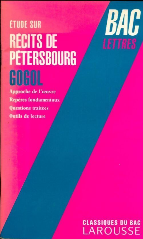 Étude sur récits de Pétersbourg Gogol - Nicolas Gogol - Livre