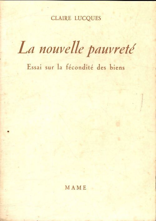 La nouvelle pauvreté - Claire Lucques - Livre