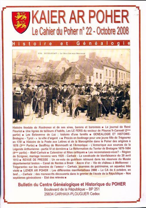 Le cahier du Poher n°22 - Collectif - Livre