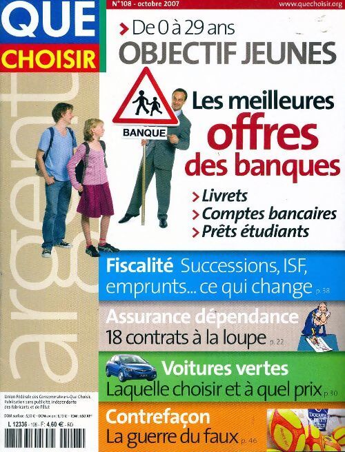 Que choisir n°108 : Objectif jeunes - Collectif - Livre