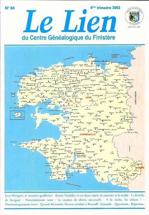 Le lien du centre généalogique Finistère n°84 - Collectif - Livre