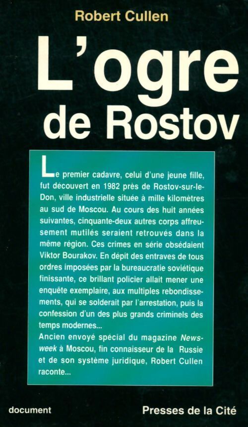 L'ogre de Rostov - Robert Cullen - Livre