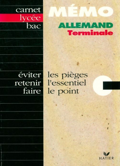 Allemand  Terminale - Collectif - Livre