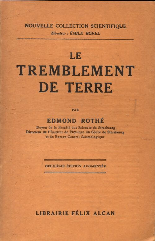Le tremblement de terre - Edmond Rothé - Livre