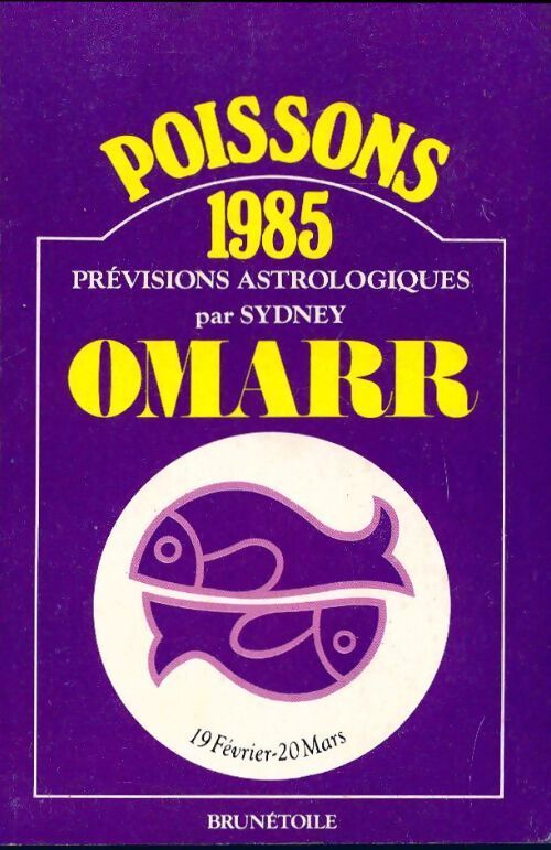 Poissons 1985 - Sydney Omarr - Livre