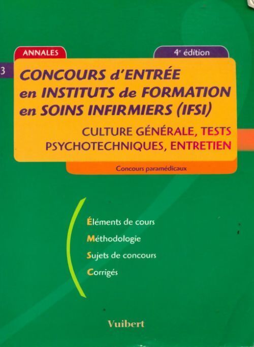 Concours d'entrée en instituts de formation en soins inirmiers (ifsi) - Bruno Croixmarie - Livre