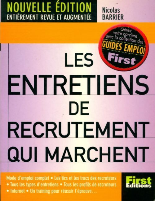 Les entretiens de recrutement qui marchent - Nicolas Barrier - Livre