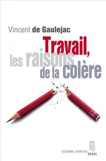 Travail, les raisons de la colère - Vincent De Gaulejac - Livre