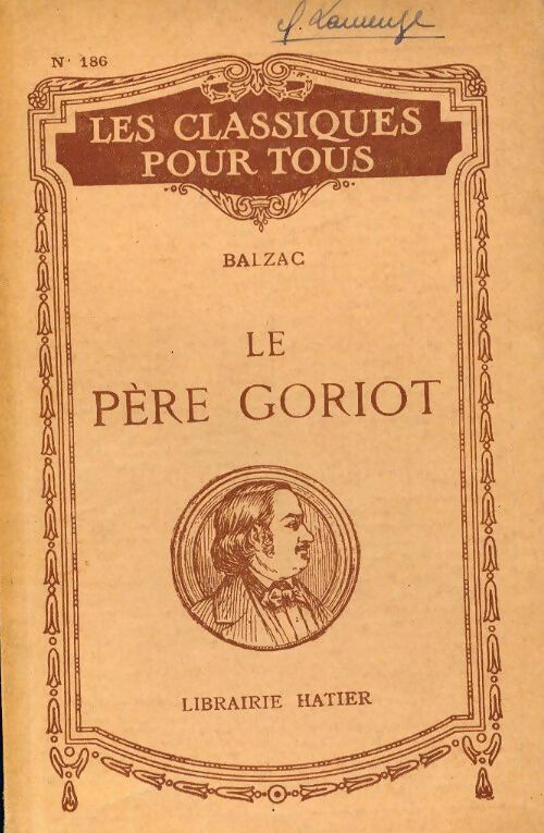 Le père Goriot (extraits) - Honoré De Balzac - Livre