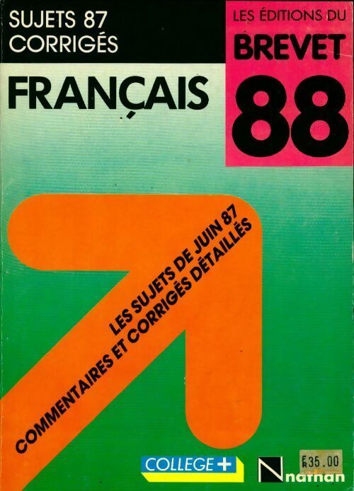 Français brevet 88 - Michel Pougeoise - Livre